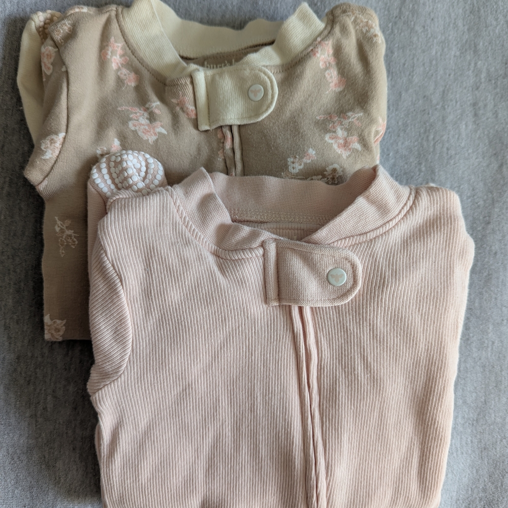 2 Pairs NWOT Burt's Bees Baby Organic Cotton Pajamas